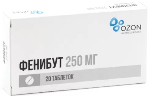 Фенибут Таблетки 250мг №20 произодства Озон ФК ООО