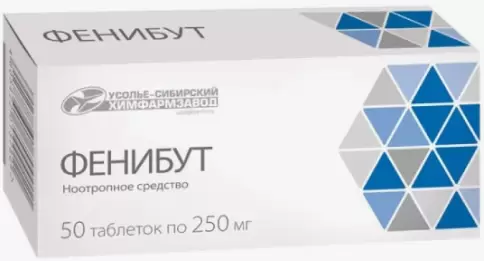 Фенибут Таблетки 250мг №50 произодства Усолье-Сибирский ХФЗ ОАО