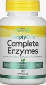 Ферменты Simply One, полный комплекс ферментов Капсулы №90 от Super nutrition