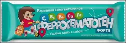 Феррогематоген форте Плитка 40г произодства Фармстандарт ОАО