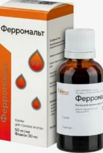 Ферромальт Капли д/приёма внутрь 50мг/мл 30мл произодства Алвилс ООО