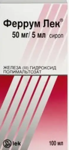 Феррум лек Сироп 50мг/5мл 100мл произодства Не определен