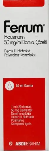Феррум Капли д/приёма внутрь 50мг/мл 30мл произодства Турция