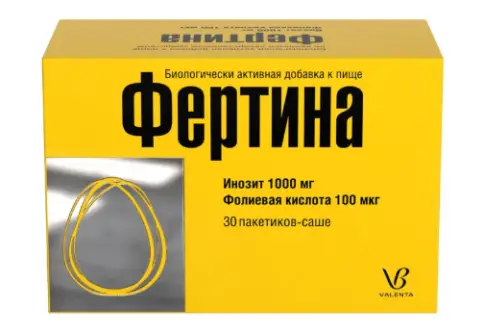 Фертина Инозит 1000мг Фолиевая кислота 100мкг