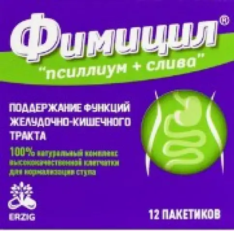 Фимицил Псиллиум+Слива Порошок 5г №12 произодства Фармфабрика ООО