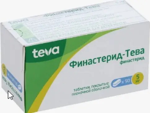 Финастерид Таблетки 5мг №90 произодства Тева