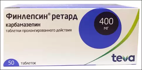 Финлепсин ретард Таблетки 400мг №50 произодства Тева