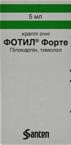 Фотил форте Капли глазные 40мг+5мг/мл 5мл произодства Сантэн