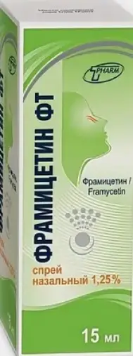 Фрамицетин Спрей 1.25% 15мл произодства Фармтехнология ООО