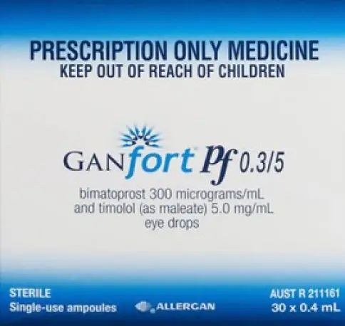 Ганфорт Капли глазные 0.3мг+5мг/мл 3мл №30 в Одинцово