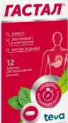Гастал мята Таблетки д/рассасывания №12 от Балкан Фармасьютикалс
