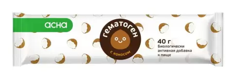 Гематоген с кокосом Плитка 40г произодства Фарм-Про ООО