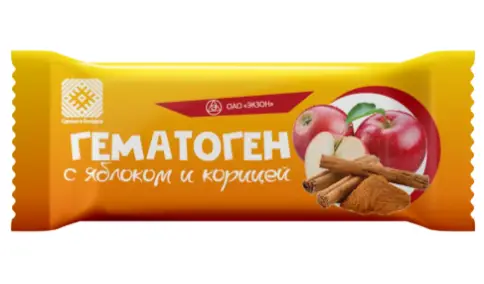 Гематоген Плитка (яблоко-корица) 40г в Королеве