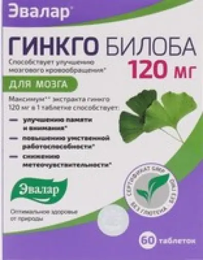 Гинкго Билоба Таблетки 120мг №60