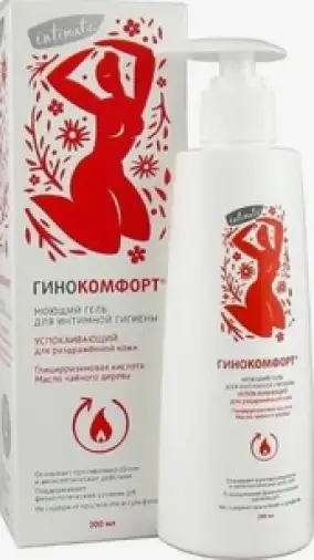 Гинокомфорт гель моющий д/интимн.гиг.Успокаивающий Флакон с дозатором 200мл произодства Вертекс ЗАО