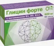 Глицин форте с вит. B1, B6, B12 Ови (Ovie) Таблетки 600мг №60 от Аматег