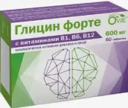 Глицин форте с вит. B1, B6, B12 Ови (Ovie) Таблетки 600мг №60 от Аптека Чертаново
