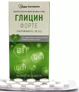 Глицин форте Сердце Континента с вит. B1, B6, B12