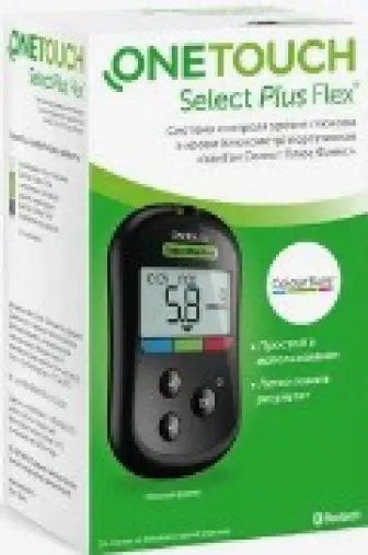 Глюкометр УанТач Селект Плюс Флекс (OneTouch Select Plus Flex) Упаковка №1 произодства Лайф Скан