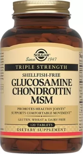 Глюкозамин Хондроитин МСМ Таблетки 2090мг (750+600+350мг) №120 произодства Солгар