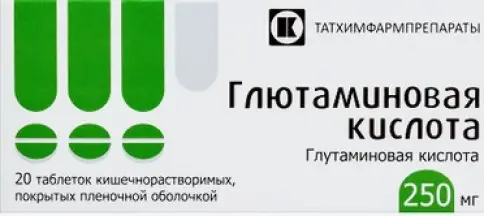 Глютаминовая кислота Таблетки 250мг №20 в Мытищах