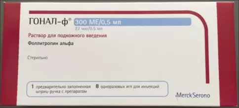 Гонал-Ф Р-р д/п/к введ., шпр-ручка 22мкг 300 МЕ/0.5мл №1 произодства Мерк