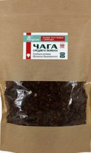 Гриб чага Упаковка 100г произодства Красногорсклексредства ОАО