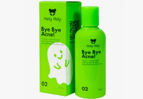 Holly Polly Bye Bye Acne! Лосьон с салициловой кислотой против акне для проблемной кожи Флакон 2% 100мл произодства Holly Polly