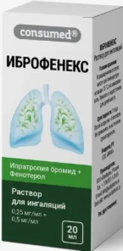 Иброфенекс Р-р д/ингаляций 250мкг+500мкг/мл 20мл в Люберцах