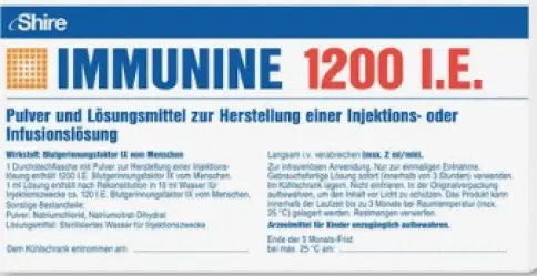 Иммунин фактор сверт.крови IX Флакон 1200 МЕ в Ростове-на-Дону