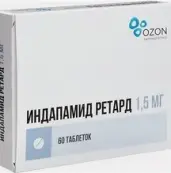 Индапамид Таблетки пролонгир.действ. 1.5мг №60 от Озон ФК ООО