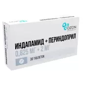Индапамид+Периндоприл Таблетки 0.625мг+2мг №30 от Озон ФК ООО