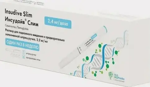 Инсудайв Слим Шприц-ручка + 4 иглы 0.25 мг/доза 1.5мл (4дозы) №1