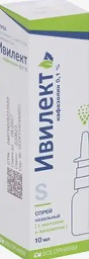 Ивилект ментол/эвкалипт Спрей назальный 0.1% 10мл произодства Гротекс ООО