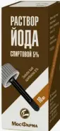 Йода спирт р-р Флакон, крышка с аппликатором 5% 10мл от ЛКМ-Фарма