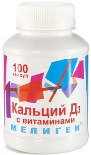 Кальций Д3 с витаминами Капсулы №100 произодства Мелиген ФП