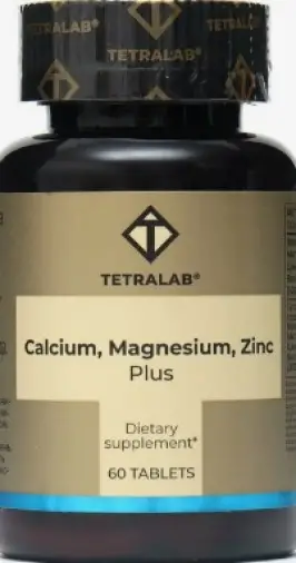 Кальций+магний+цинк Плюс Tetralab Таблетки 1600мг №60 произодства Квадрат С