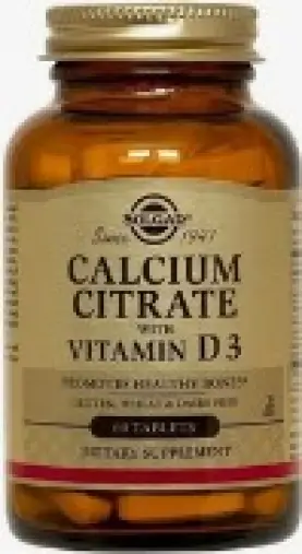 Кальция цитрат с вит.Д3 Таблетки 750мг+450МЕ №60 произодства Солгар