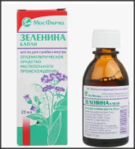 Капли Зеленина Флакон 25мл произодства Ф. фабрика (Москва)