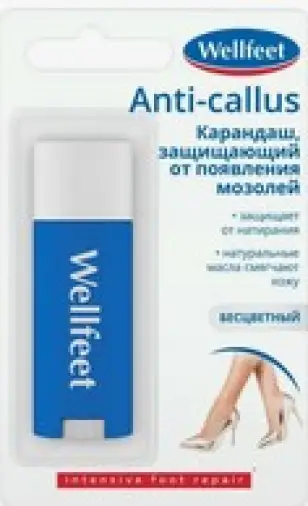 Карандаш для ног WellFeet защищ.от появл.мозолей Стик 4.5г произодства Галант Косметик