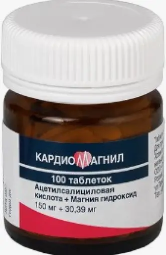 Кардиомагнил форте Таблетки п/о 150 мг+30.39 мг №100
