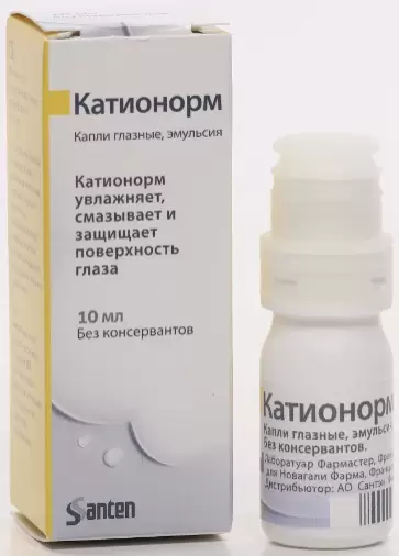 Катионорм Капли глазные 10мл произодства Фармастер