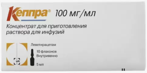 Кеппра Концентрат д/инф.р-ра 100мг/мл 5мл №10