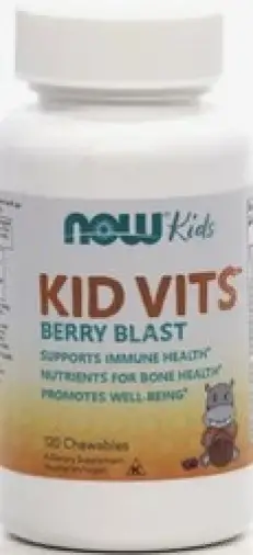 Кид Витс Kid Vits Мультивитамины Ягодный Взрыв NOW Таблетки жевательные №120 произодства НауФудс