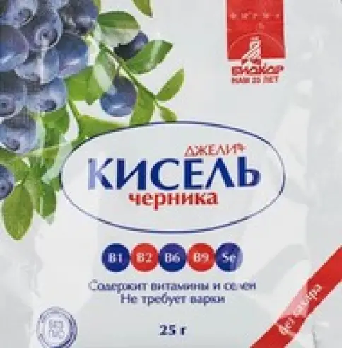 Кисель Джели плюс Пакет (черника) 25г