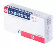 Ко-Диротон Таблетки 10мг+12.5мг №30 от Магнит Аптека Кронштадтский б-р 30 Б