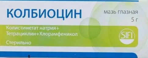 Колбиоцин Мазь глазная 5г произодства С.И.Ф.И.