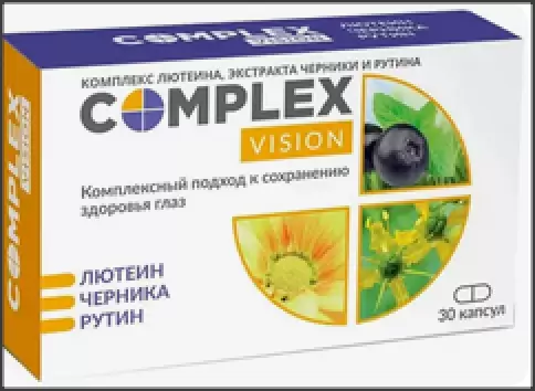 Комплекс лютеина, экстракта черники и рутина Капсулы №30 произодства ВТФ ООО