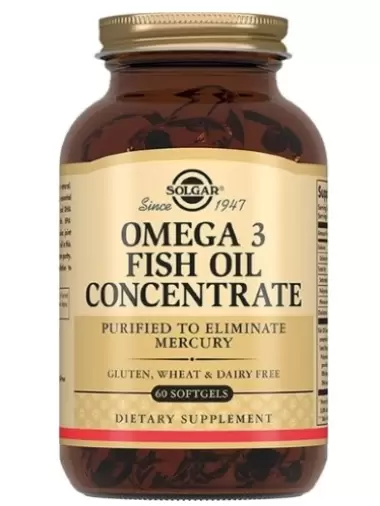Концентрат рыбьего жира Омега-3 Капсулы 1г (300мг Омега-3) №60 произодства Солгар