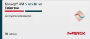 Конкор АМ Таблетки 10мг+5мг №30 от ЗДОРОВ ру Царицыно